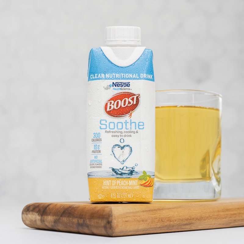 Boost Soothe Peach Mint 8oz carton, 24/CS 4390014373