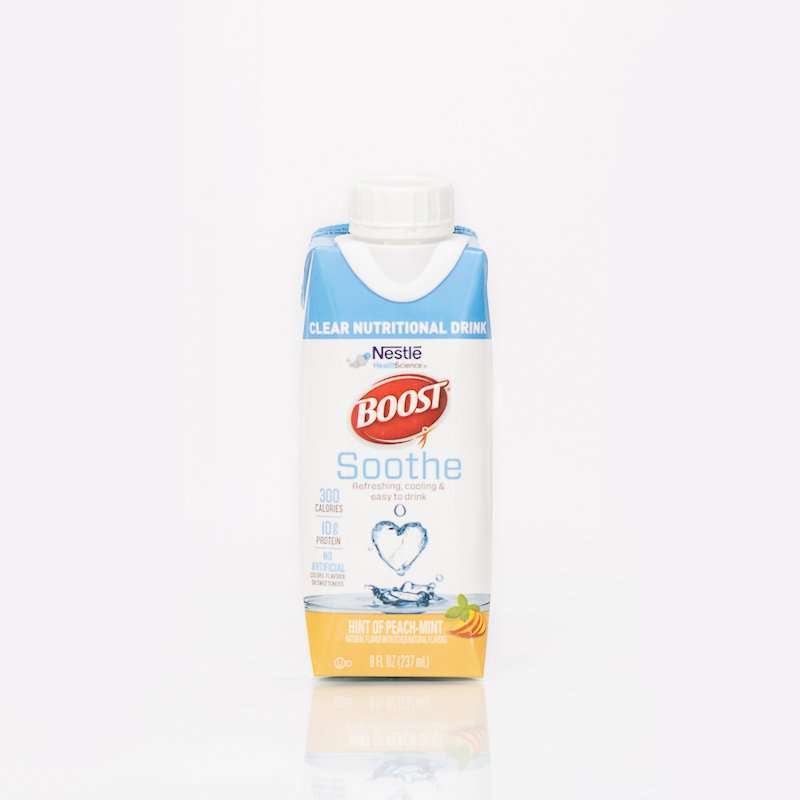 Boost Soothe Peach Mint 8oz carton, 24/CS 4390014373