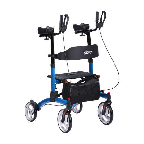 Drive Medical Elevate Upright Folding Walker, Blue UPWKRBL10