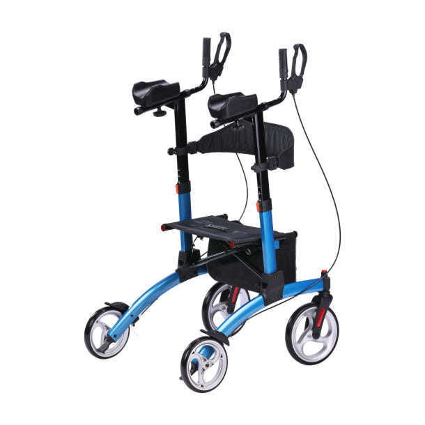 Drive Medical Elevate Upright Folding Walker, Blue UPWKRBL10