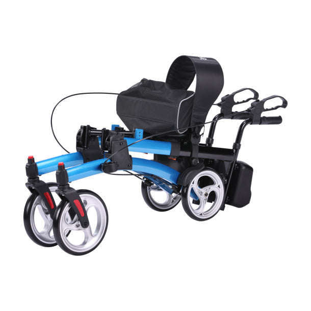 Drive Medical Elevate Upright Folding Walker, Blue UPWKRBL10