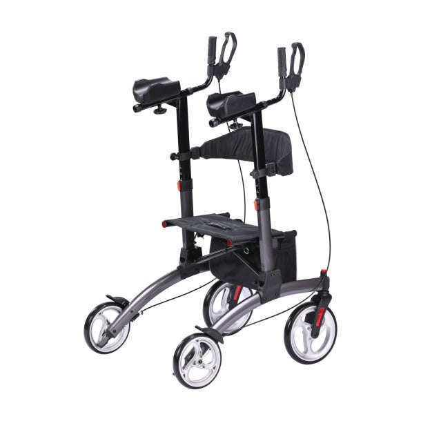 Drive Medical Elevate Upright Folding Walker, Grey UPWKRGY10