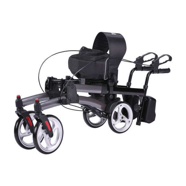 Drive Medical Elevate Upright Folding Walker, Grey UPWKRGY10