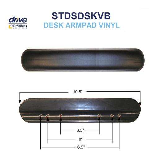 Drive Medical Standard Desk Length Wheelchair Arm Pad, STDSDSKVB