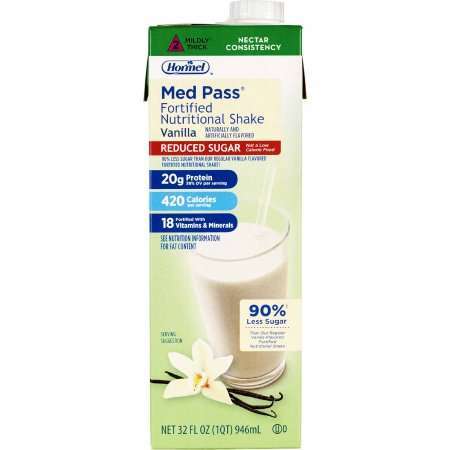 Hormel Med Pass Reduced Sugar 32oz. Carton, Vanilla 22649 12/cs