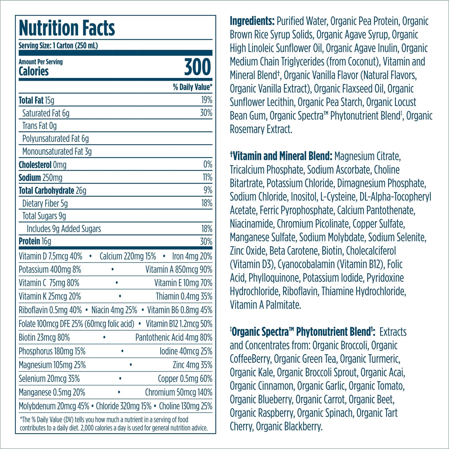 Kate Farms Glucose Support 1.2 Vanilla, Plant Based Nutrition, 12/cs