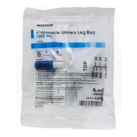 McKesson Economy 1000ML Urinary Leg Bag, 4605 each