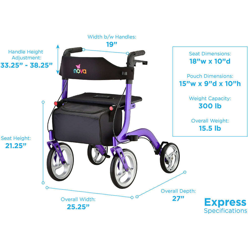 Nova Express Rollator, 4328PL Purple