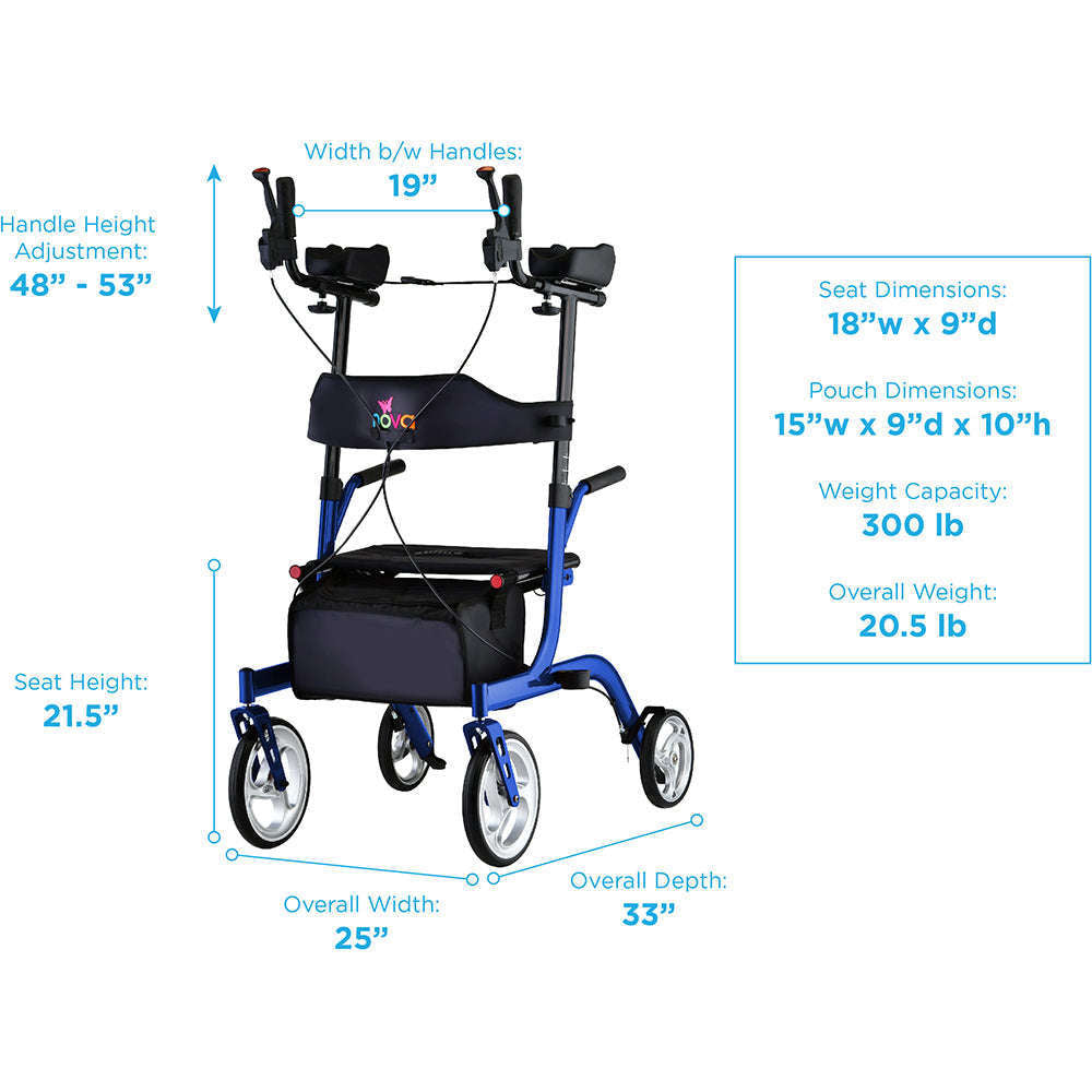 Nova Phoenix Rise Up Rollator, 4801BL Blue