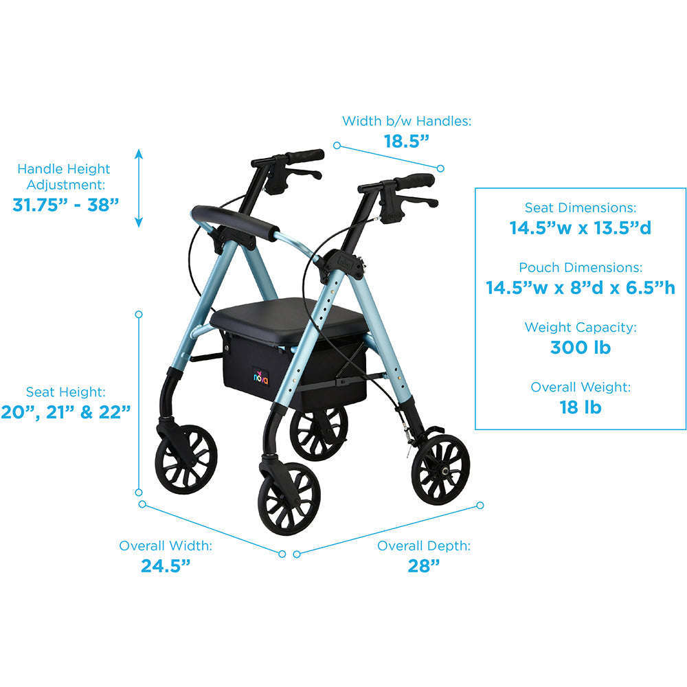 Nova Star 8 Rollator, 4288DB Sky Blue
