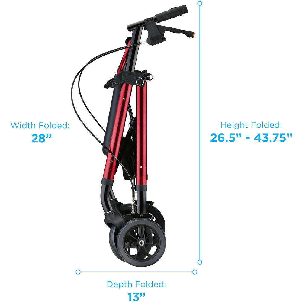 Nova Star Heavy Duty Rollator, 4289RD Red