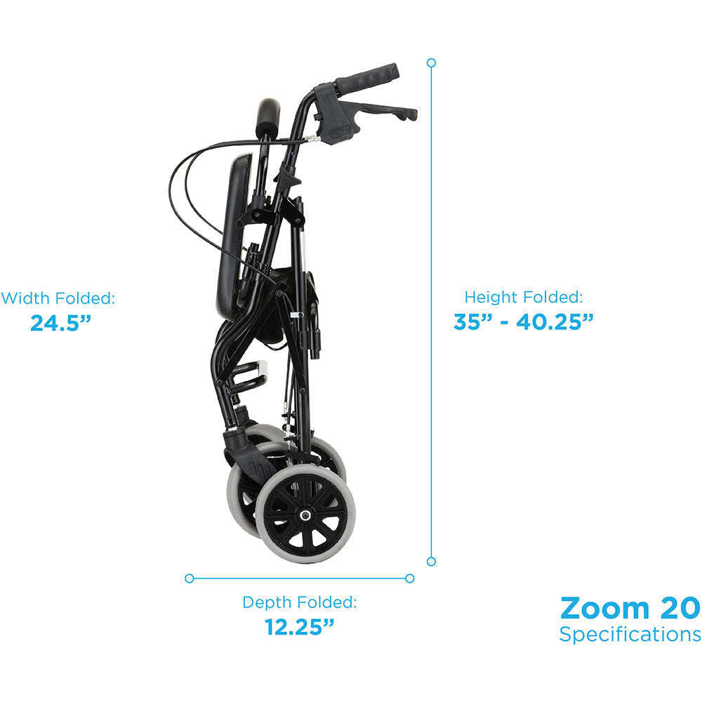 Nova Zoom 20 Rollator, 4220BK Black