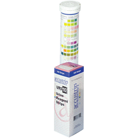 ACCUTEST 10 parameter Urinalysis Strips UA870, 100 strips/bottle