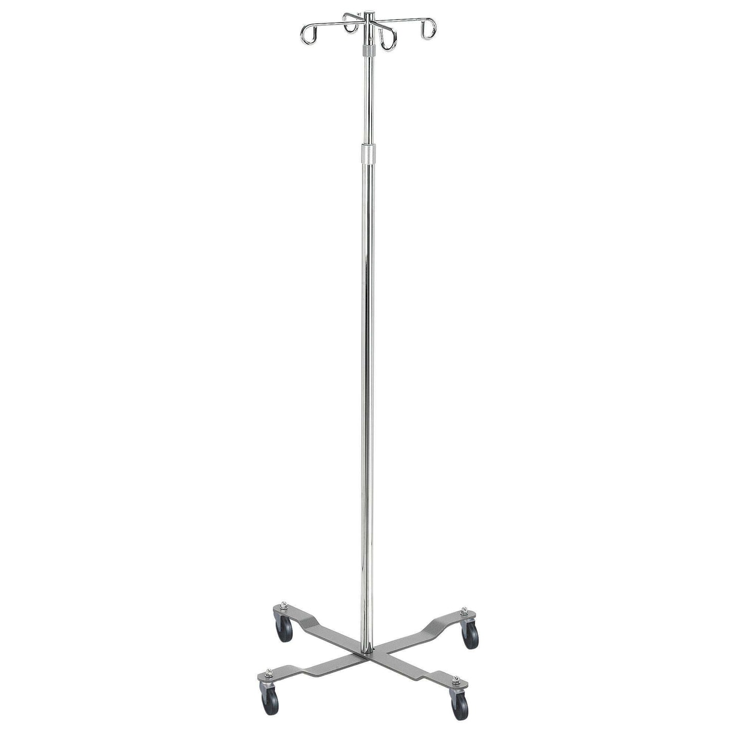 Drive 13029 Economy Removable Top I. V. Pole, 2 Hook Top, Chrome