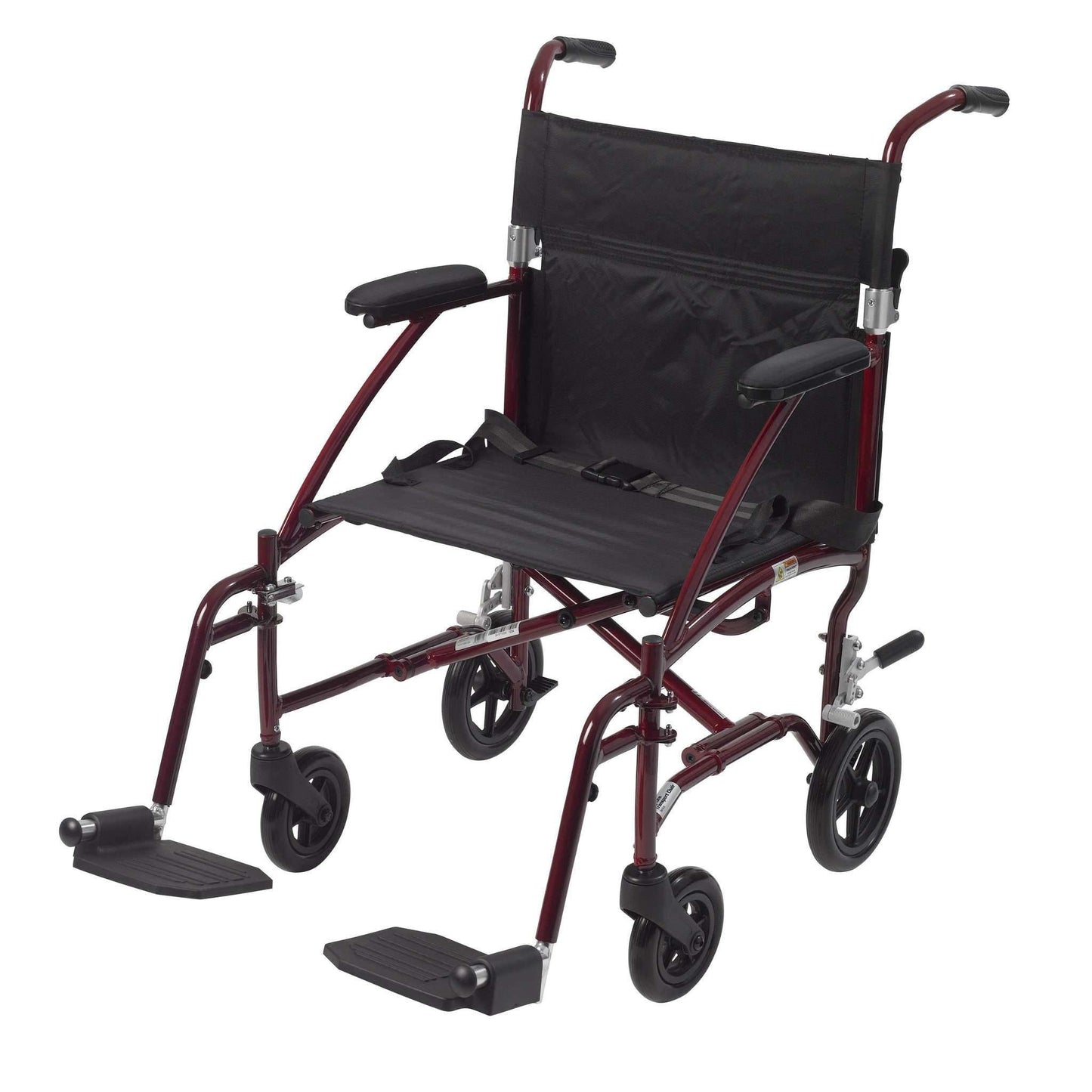 Drive dfl19-rd Fly Lite Ultra Lightweight Transport Wheelchair, Burgundy