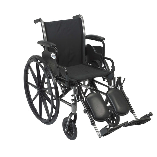 Drive k316dda-elr Cruiser III Light Weight Wheelchair with Flip Back Removable Arms, Desk Arms, Elevating Leg Rests, 16" Seat