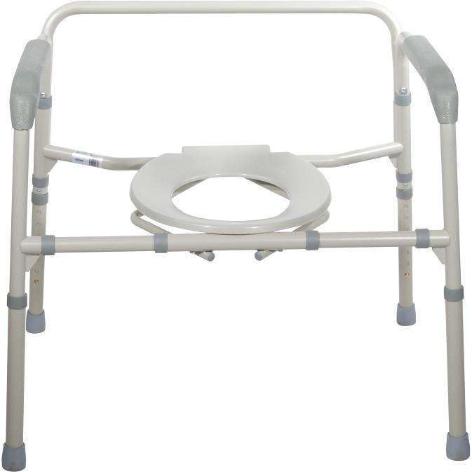 Drive Medical 11117N-1 3-in-1 Bariatric Folding Commode, 650 lbs Capacity