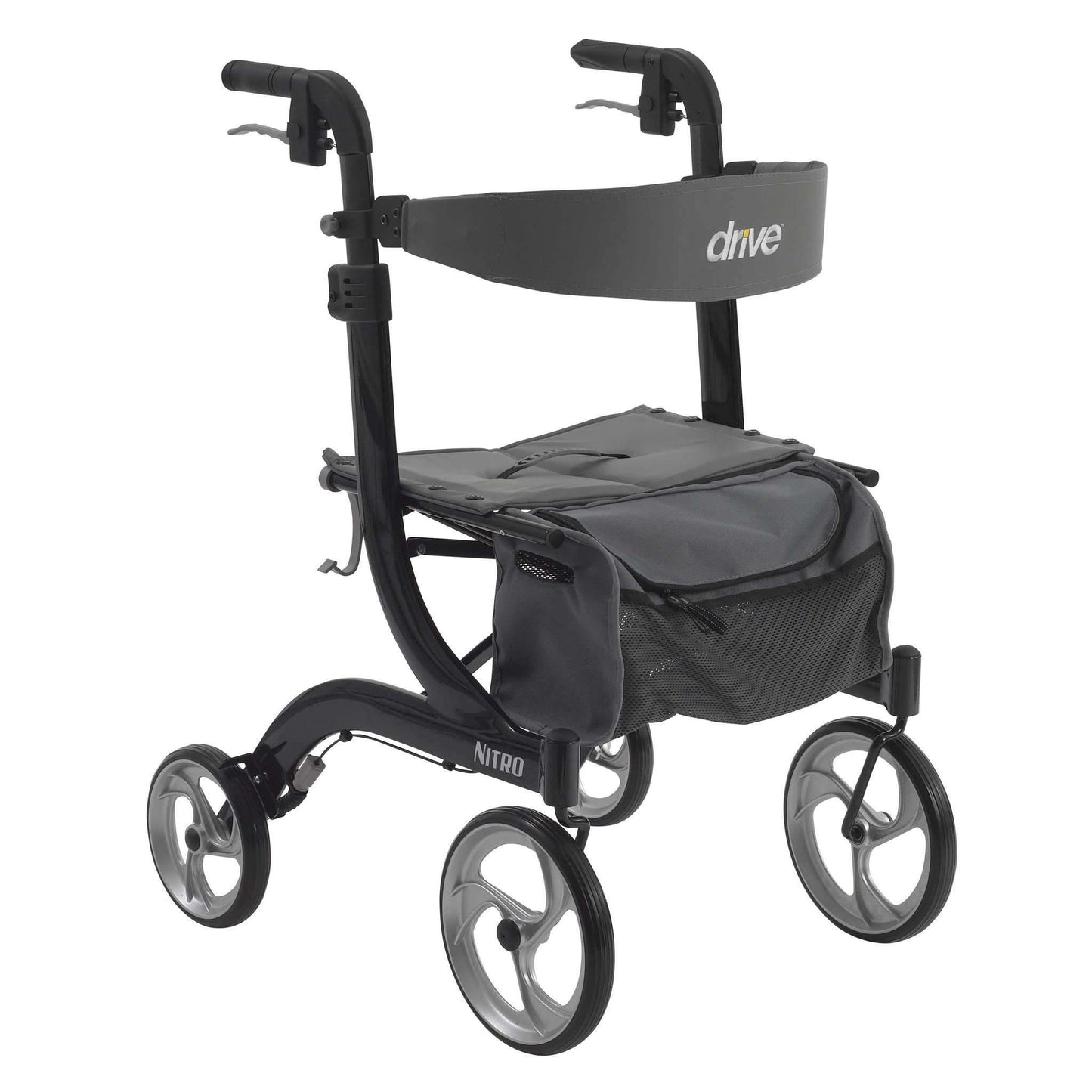Drive RTL10266BK Nitro Euro Style Walker Rollator, Black