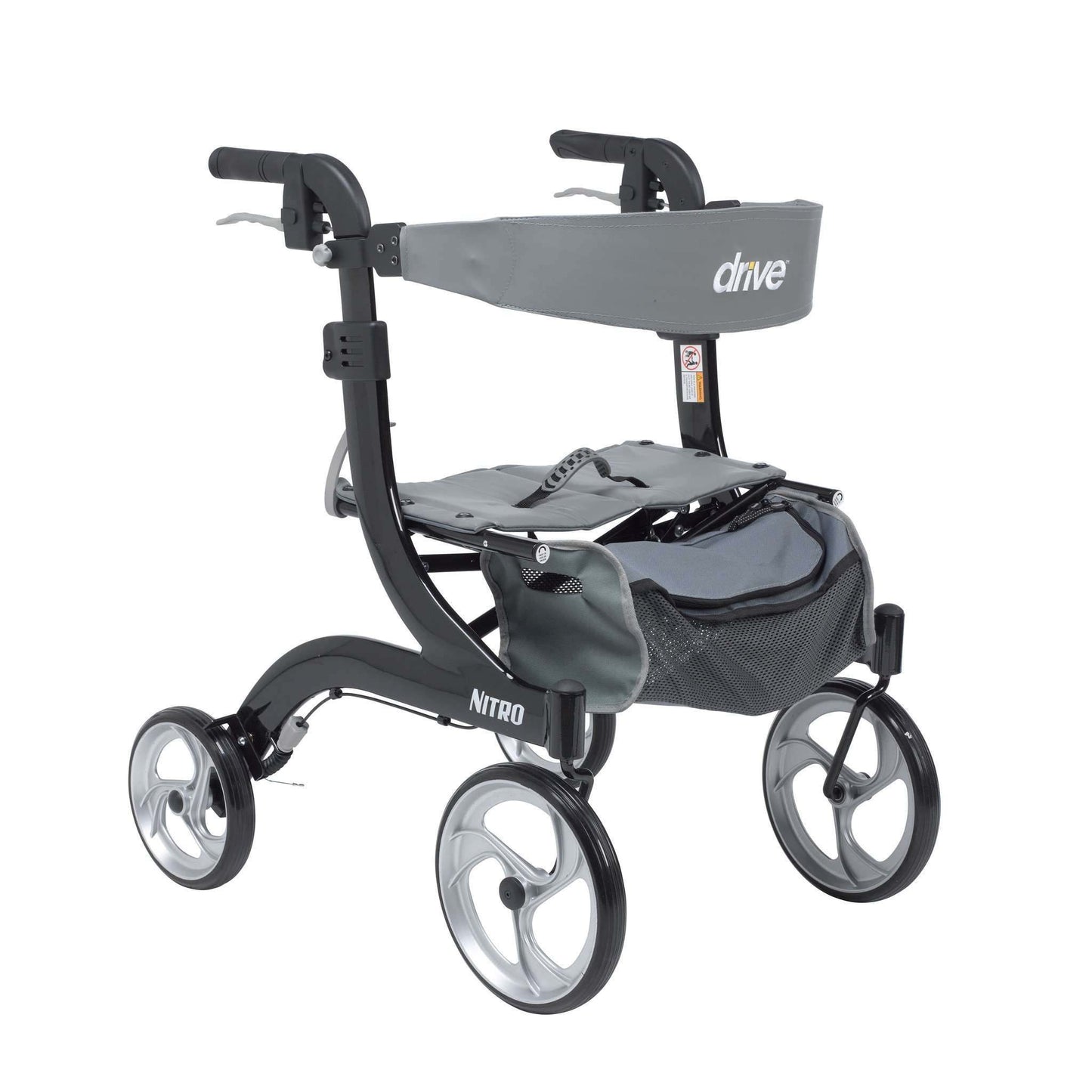 Drive rtl10266bk-h Nitro Euro Style Short Length Frame Walker Rollator