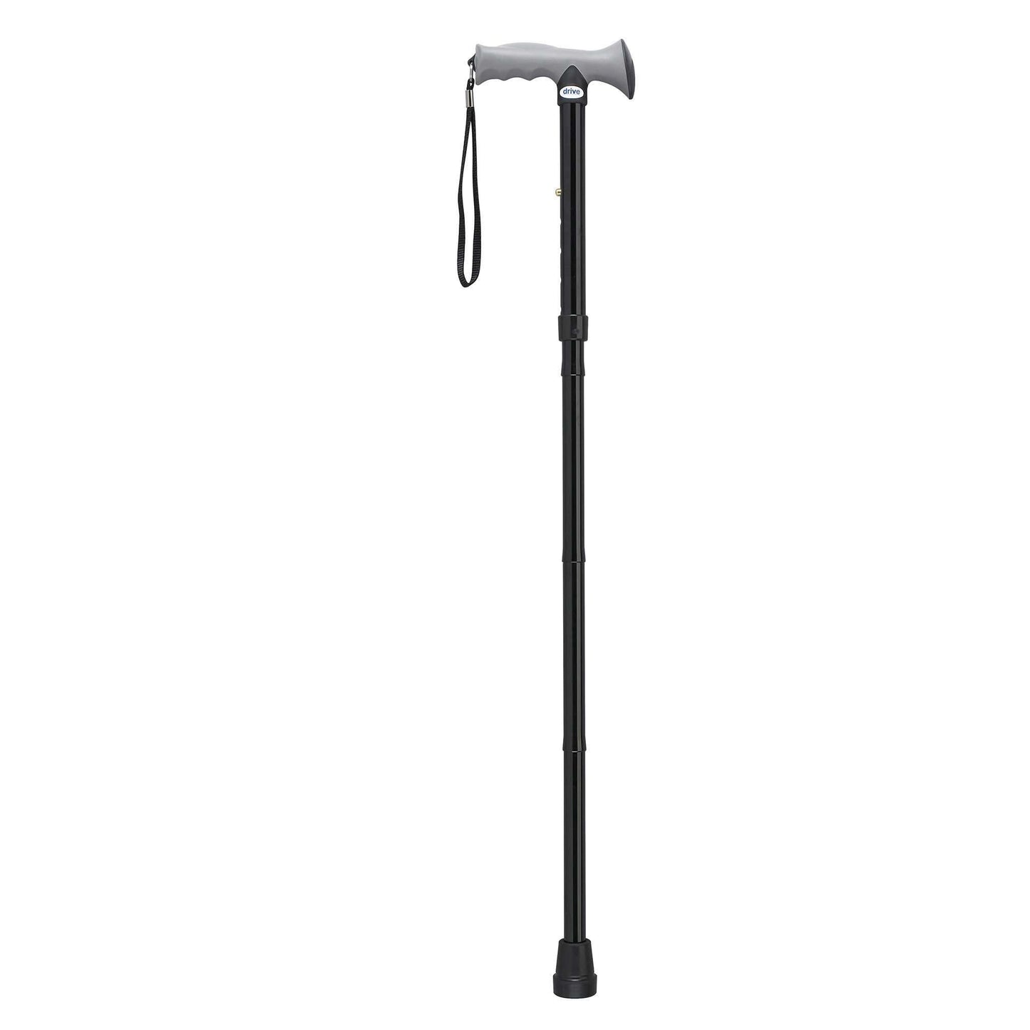 Drive rtl10370bk Adjustable Lightweight Folding Cane with Gel Hand Grip, Black