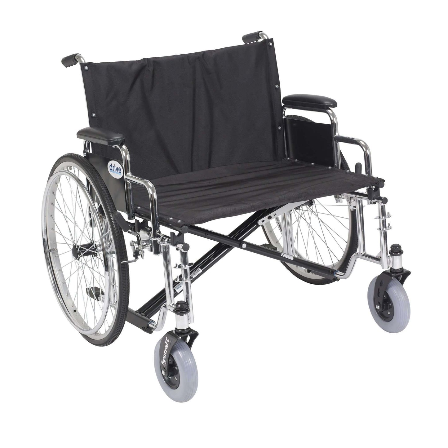 Drive std28ecdda Sentra EC Heavy Duty Extra Wide Wheelchair, Detachable Desk Arms, 28" Seat