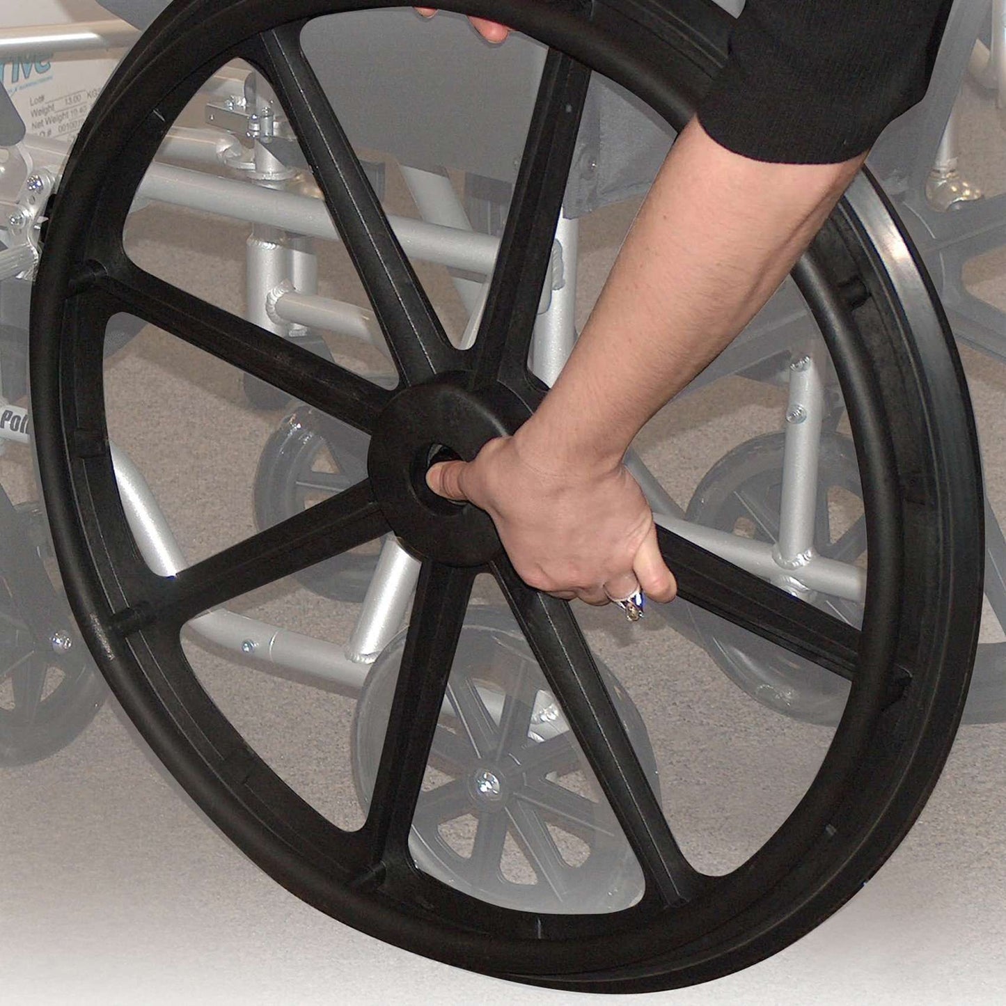 Drive tr20 Poly Fly Light Weight Transport Chair Wheelchair with Swing away Footrests, 20" Seat