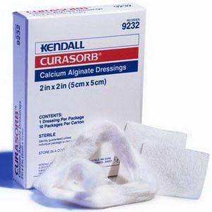 KENDALL 9233 CURASORB CALCIUM ALGINATE DRESSING 4" X 4" BX/10