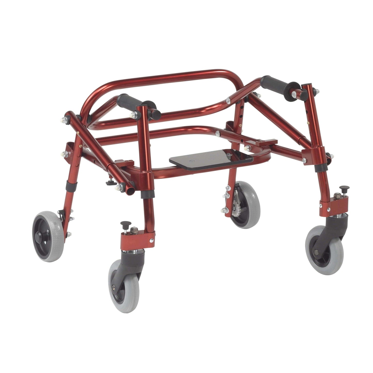 Nimbo 2G Lightweight Posterior Walker with Seat, Extra Small, Castle Red