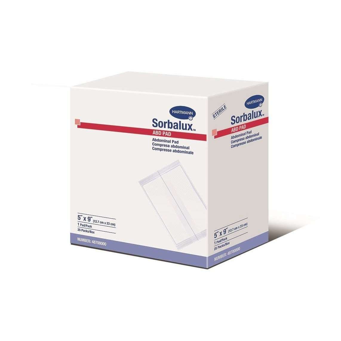 Sorbalux 48700000 5"x9" ABD Latex-Free Abdominal Pad