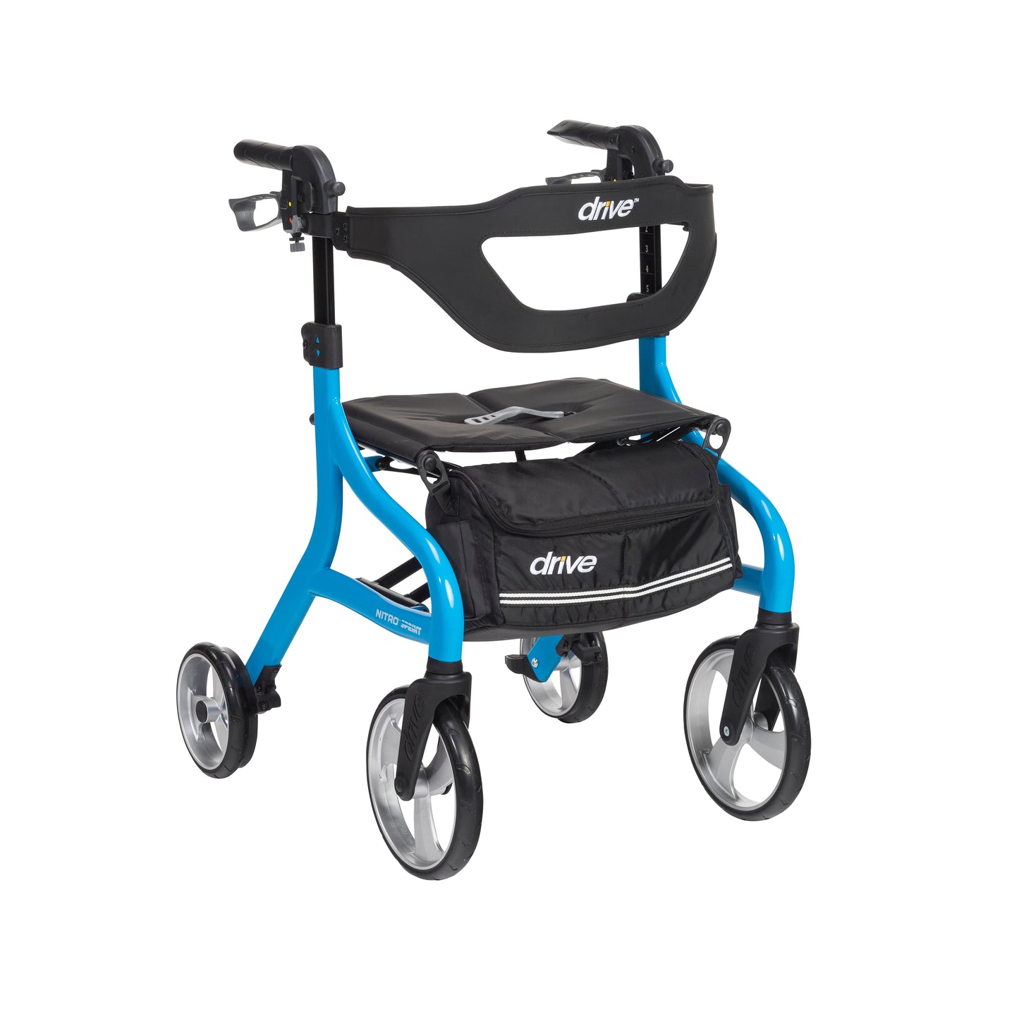 Drive Nitro Sprint Rollator 102662BL-H, Short Height Blue