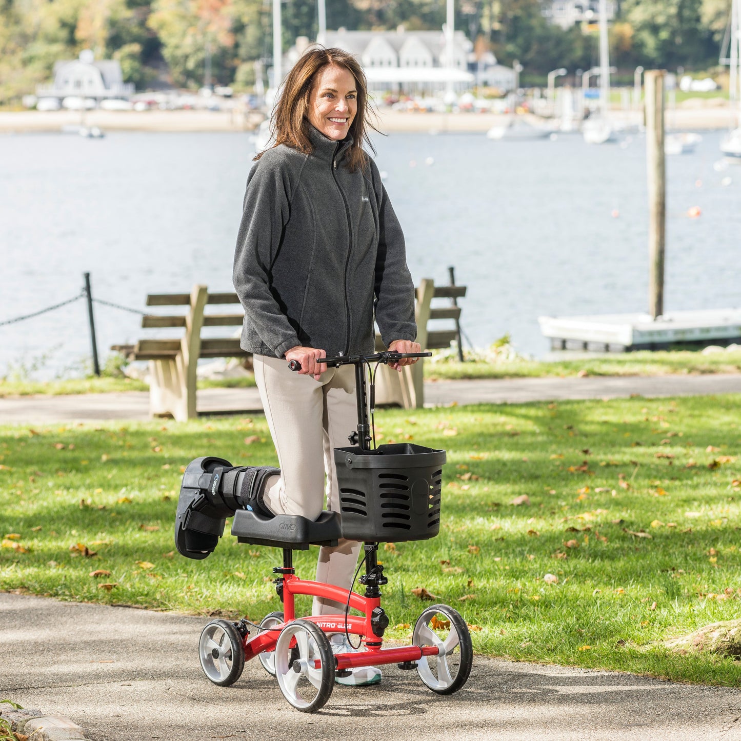 Drive Medical Nitro Glide Knee Walker, 791RD Red