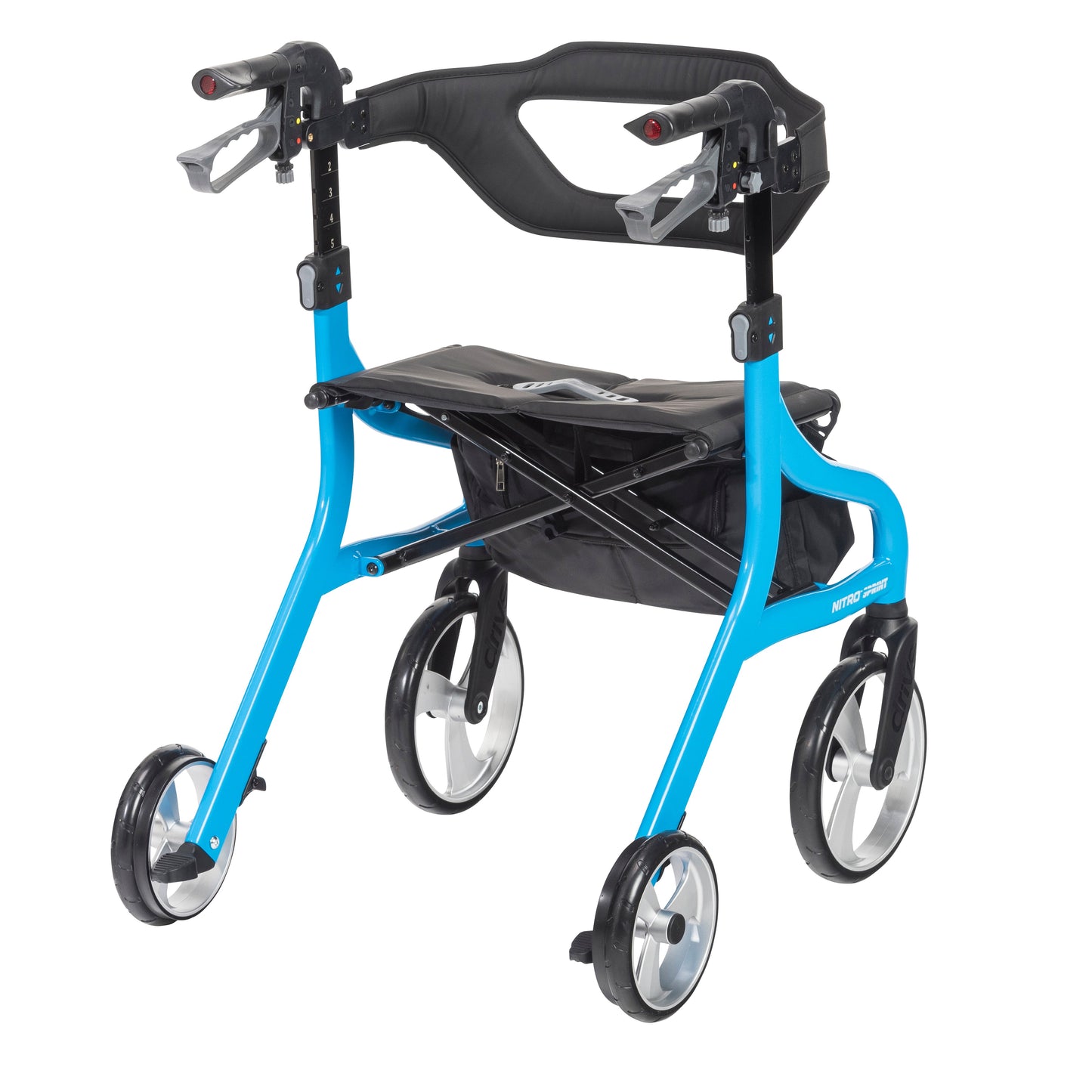 Drive Nitro Sprint Rollator 102662BL-H, Short Height Blue