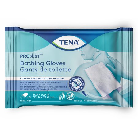 TENA ProSkin Rinse-Free Unscented Bathing Glove, 54367 5/pk