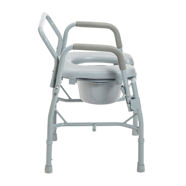 Drive Medical 11125PSKD-1 Steel Drop Arm Bedside Commode W/ Padded Seat & Arms
