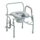 Drive Medical 11125PSKD-1 Steel Drop Arm Bedside Commode W/ Padded Seat & Arms