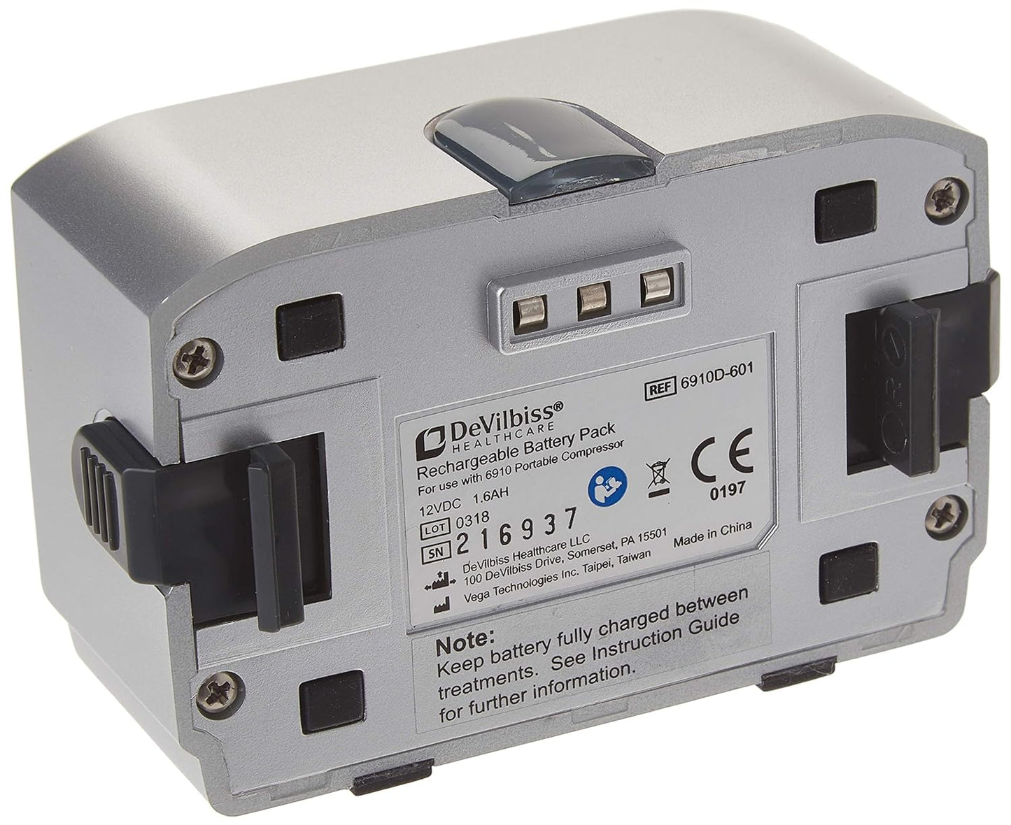 Drive DeVilbiss Traveler Portable Nebulizer Battery, 6910D-601