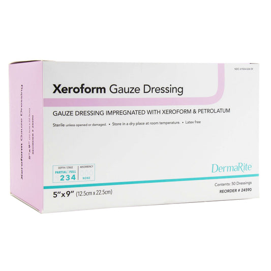 5x9 Xeroform Petrolatum Gauze Dressing, 24590 bx/50 by DermaRite