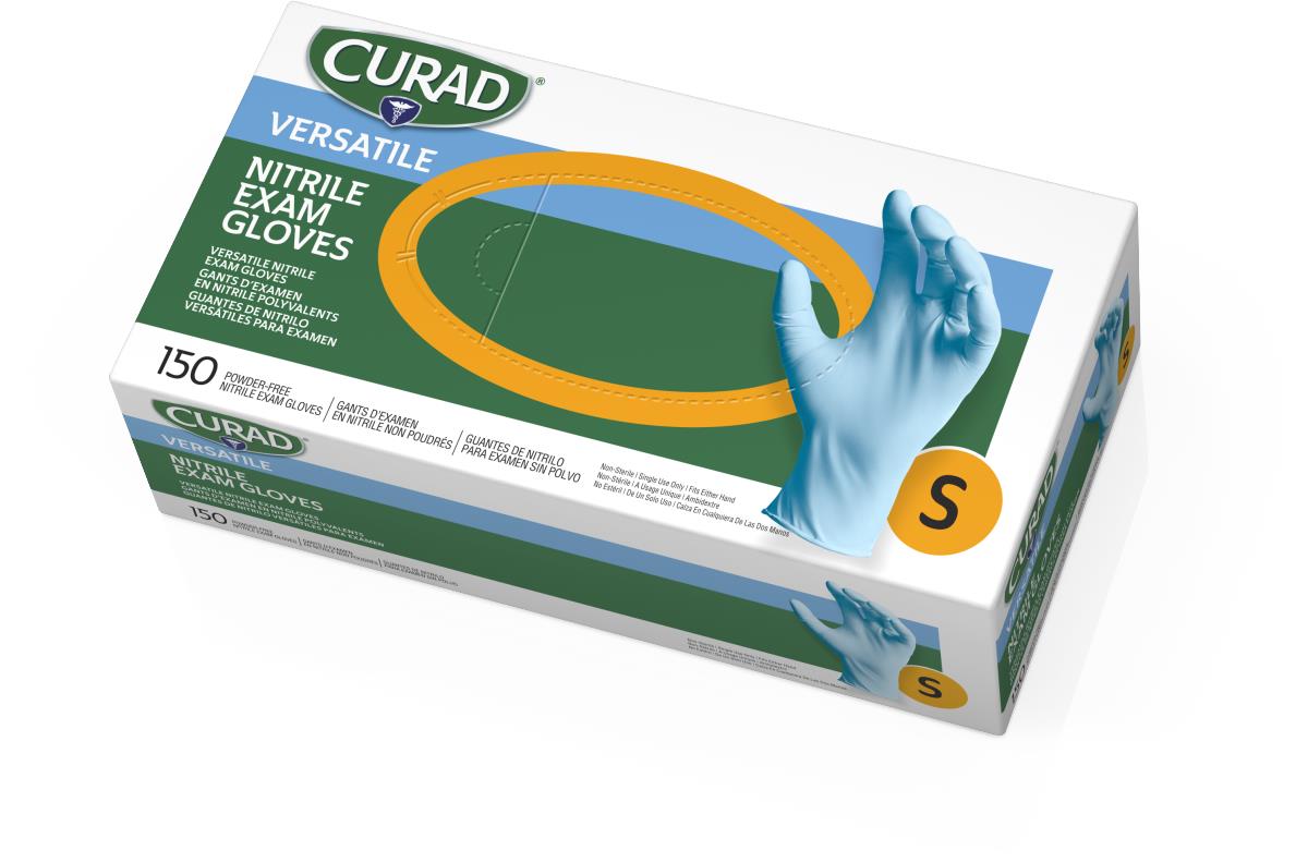 CURAD Textured Nitrile Exam Gloves Size S CUR9314