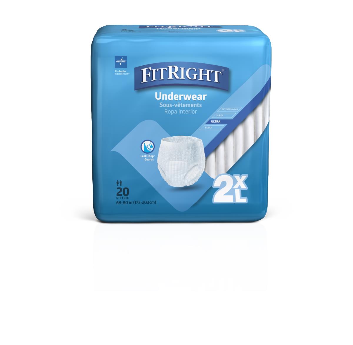 FitRight 2XL Heavy Absorbency Protective Underwear FIT700A