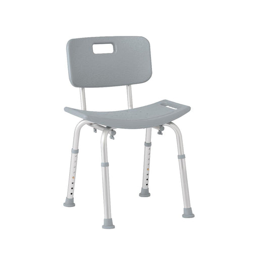 Medline Aluminum Shower Chair w/Back Retail Pack G2-101KRX1