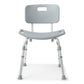 Medline Gray Knockdown Shower Chair w/Back G2-102KX1