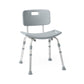 Medline Gray Knockdown Shower Chair w/Back G2-102KX1