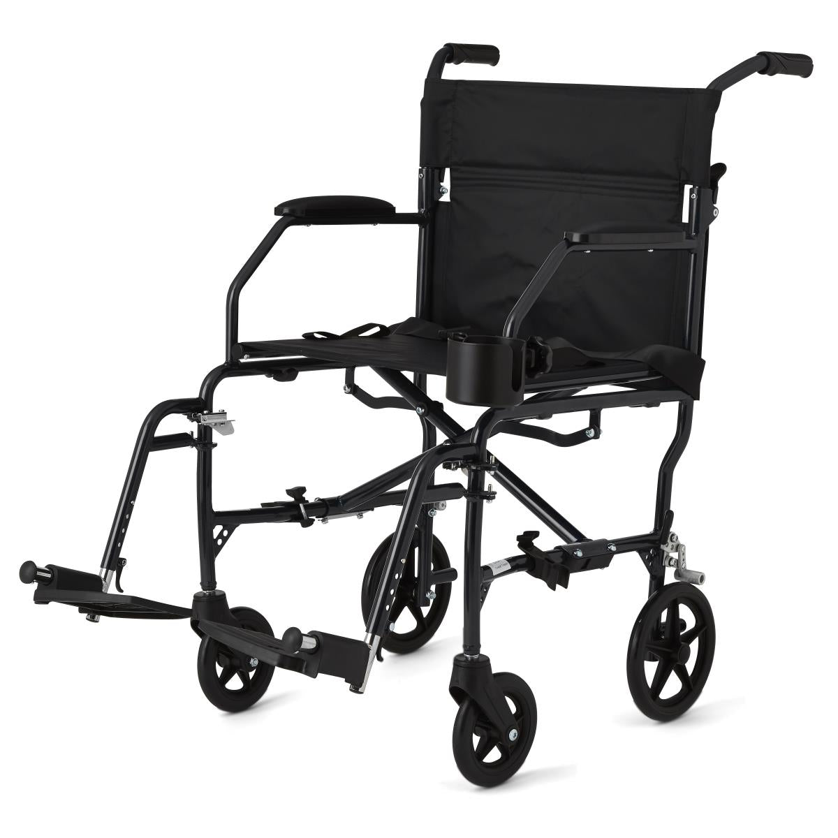 Medline Ultralight Transport Chair Black MDS808200F3BK
