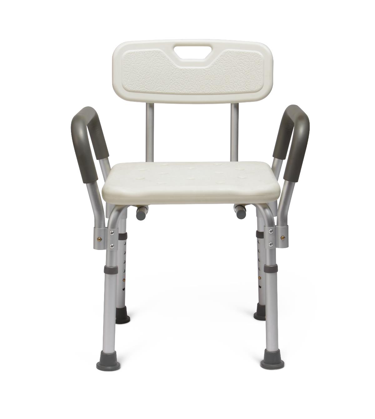 Medline Knockdown Shower Chair w/Back and Arms MDS89745RAH