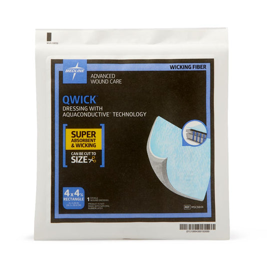 Qwick 4x4.25 Nonadhesive Superabsorbent Dressing MSC5844H each