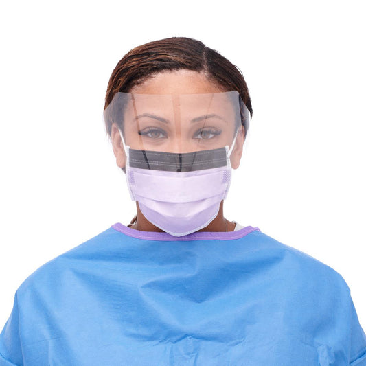 Medline Level 3 Face Mask w/Shield and Earloops 25/bx NON27410ELZ