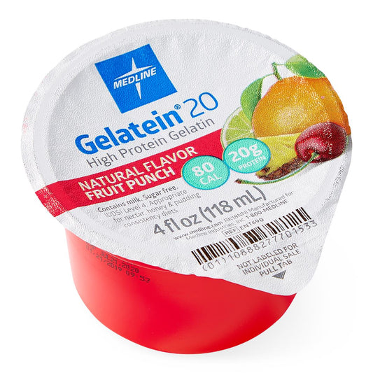 Medline Gelatein 20 Protein Snack, Fruit Punch, 36/cs ENT690