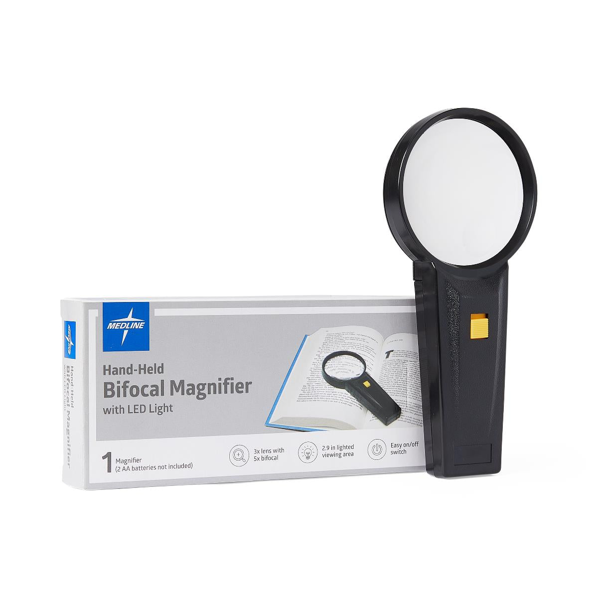 Medline Illuminated Bifocal Magnifier MDSILLMAG