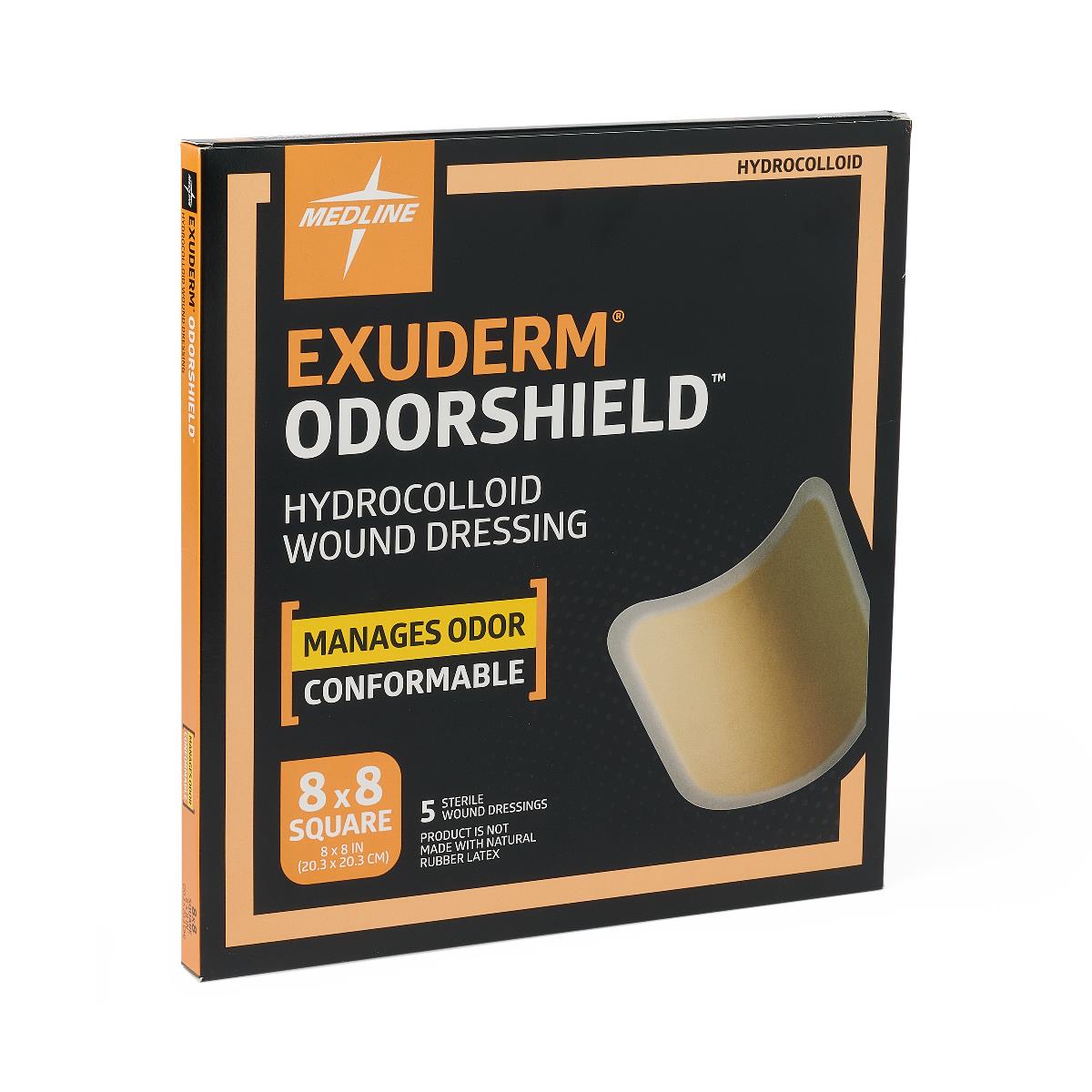 Exuderm Odorshield 8x8 Hydrocolloid Wound Dressing 5/bx MSC5588