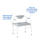 Medline Steel Bariatric Drop-Arm Commode 1000 lbs Capacity G1-400BDX1